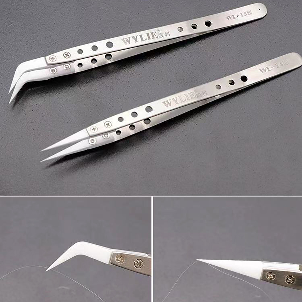 WEILI Tweezers WL-14H Interchangeable Head Stainless Steel with Ceramic