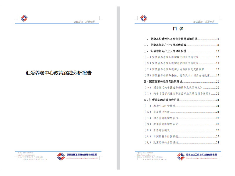 养老项目产业政策分析与路线图设计