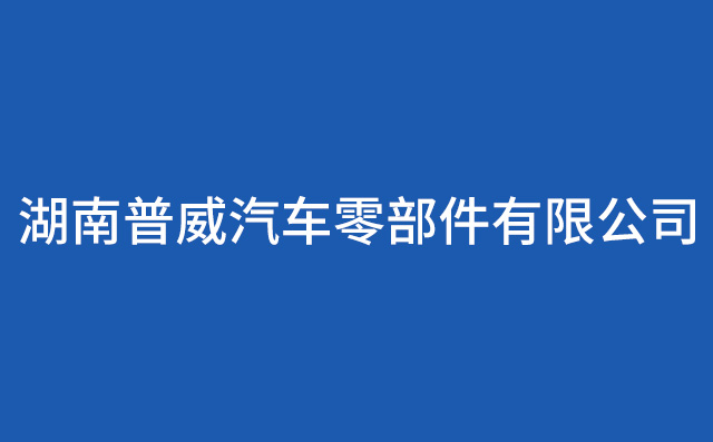 湖南普威汽车零部件有限公司
