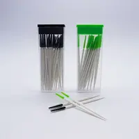 2 In 1 Mint/charcoal Soft Rubber Brush Pick & Plastic Toothpicks