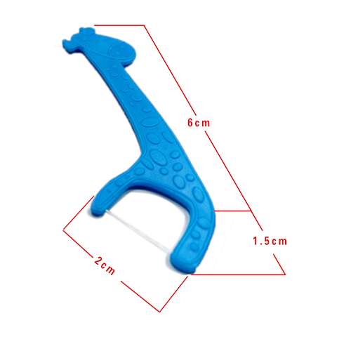 Corn Starch Plastic Free Giraffe Flosser For Kids