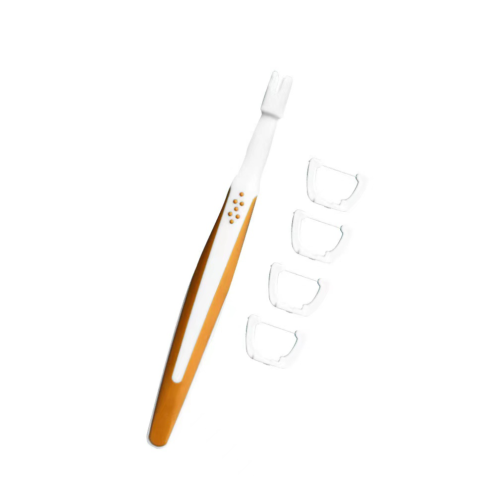 Palhetas de fio dental com pontas de fio substituíveis