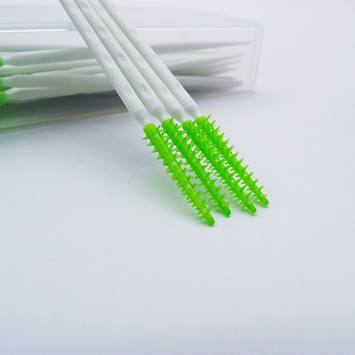 Мягкие резиновые палочки и пластиковые зубочистки 2-в-1 мятного/темно-серого цвета