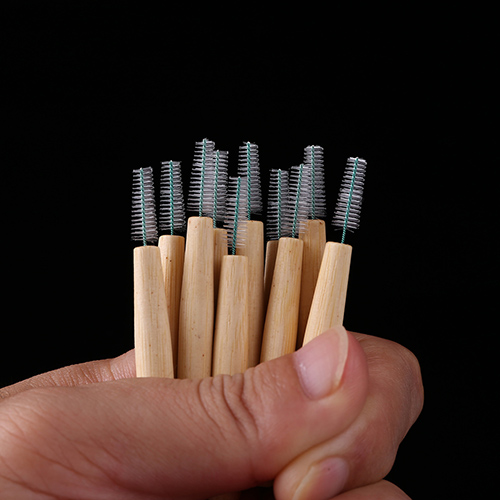 Bamboo Hand Biodegradable Teeth Gap Brush