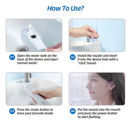 Nettoyeur dentaire électrique portatif de réservoir d'eau visuelle GTML-16 250ml
