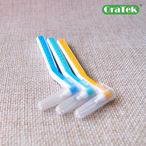 Two Colors L Shape Soft Flexible Interdental Brushes