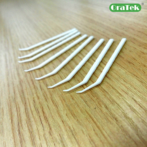 Angled Plastic Toothpick 80Pcs Per Canister