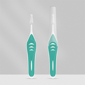 Professional Interdental Brush Soft Rubber Flat Handle Size 0.6mm-1.5mm