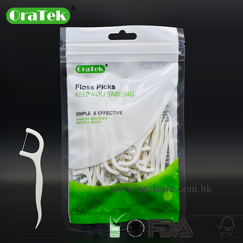 Dental Floss Pick Adults 75 Picks Bag