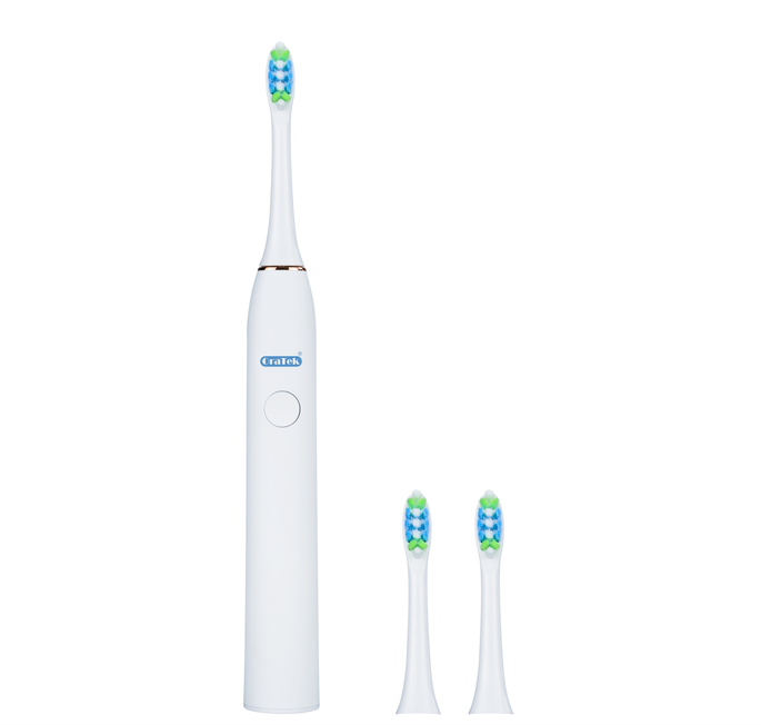 Brosse à dents électrique sonique avec 2 têtes de brosse hygiène bucco-dentaire rechargeable