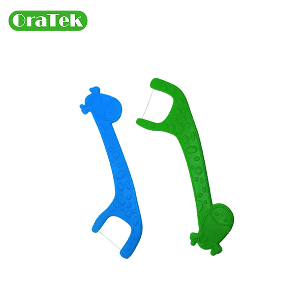 Corn Starch Plastic Free Giraffe Flosser For Kids