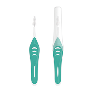 Professional Interdental Brush Soft Rubber Flat Handle Size 0.6mm-1.5mm