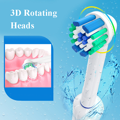 Rotary Electric Toothbrush Battery Operated with 2 Brush Heads Oral Hygiene Care Rechargeable