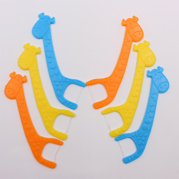 Corn Starch Plastic Free Giraffe Flosser For Kids