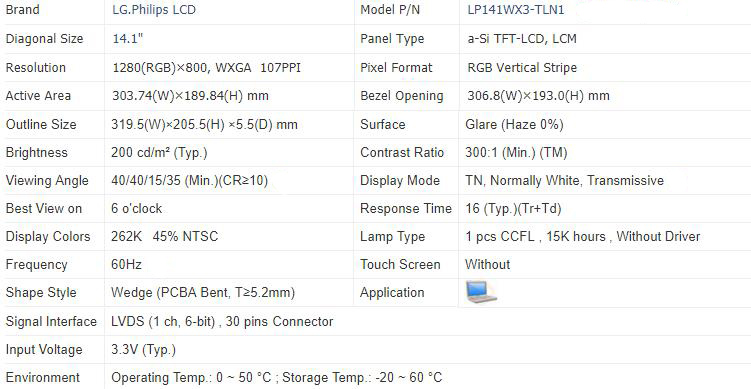 LP141WX3-TLN1