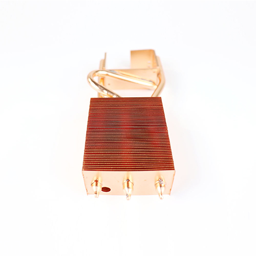 Copper zipper fin projector light heat sink copper heat pipe radiator