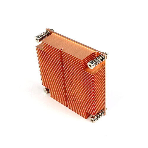 Copper Skiving Slotted Heat Sink Special Made In Fins Copper Skived Heat Sink