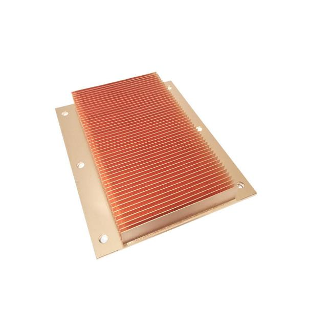 Pure Copper Skived Fin And CNC Processing Heat Sinks