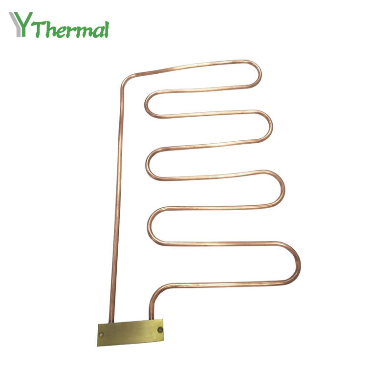 Copper Heat Pipe Cold Plate Curved Bending Heat Pipes With Connector