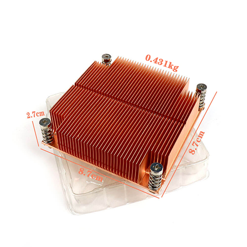 Copper Skiving Slotted Heat Sink Special Made In Fins Copper Skived Heat Sink