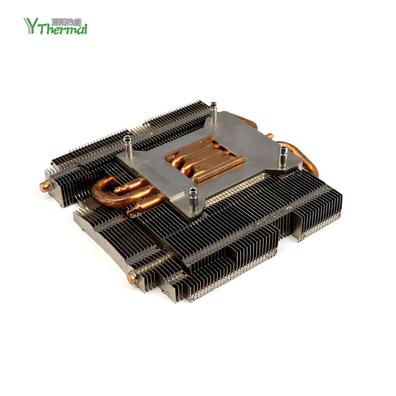 Aluminum Fins Heat Sink With Copper Heat Pipe For Thermoelectric Cooling