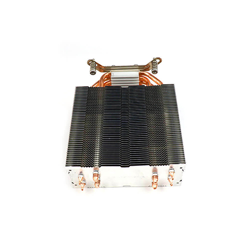 New platform installation Clip zipper fin CPU heat sink with 4 heat pipes for computer