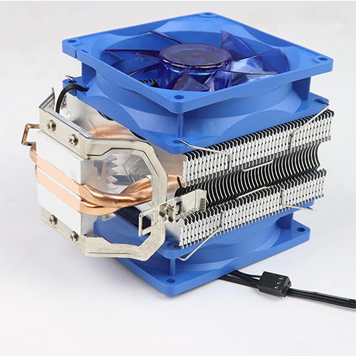 Aluminum radiator low power fast cooling 2 heat pipes CPU heat sink with colorful fan