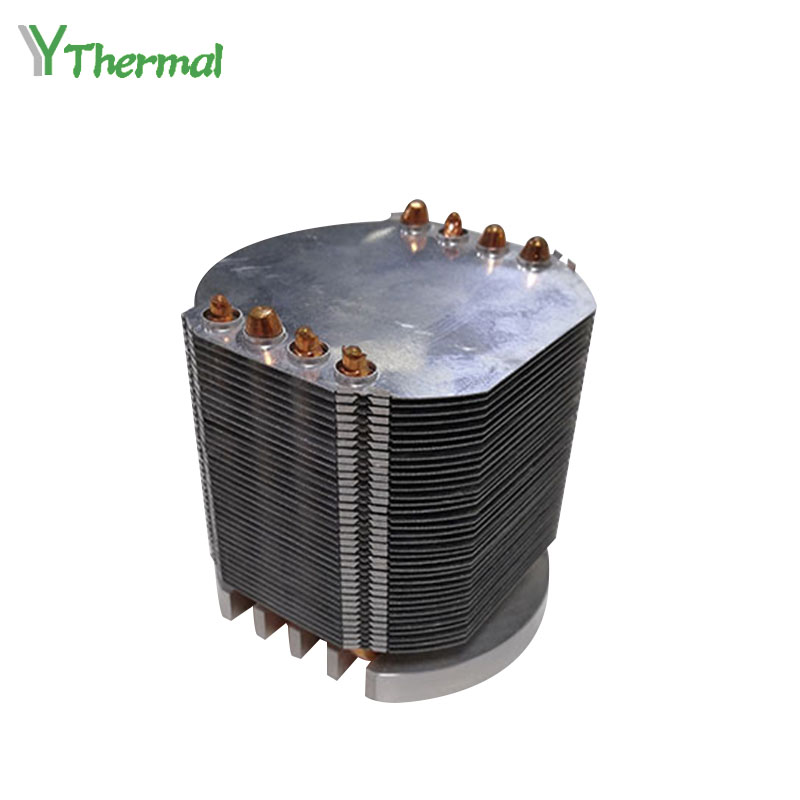 Aluminum Zipper Fin Heat Sink 4 Heat Pipe Heat Sink For Photography Lamp