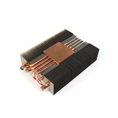 Medical Heat Sink Copper Block Heat Pipe Soldering Radiator