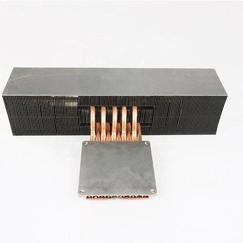 High power medical heat sink with heat pipes and soldering