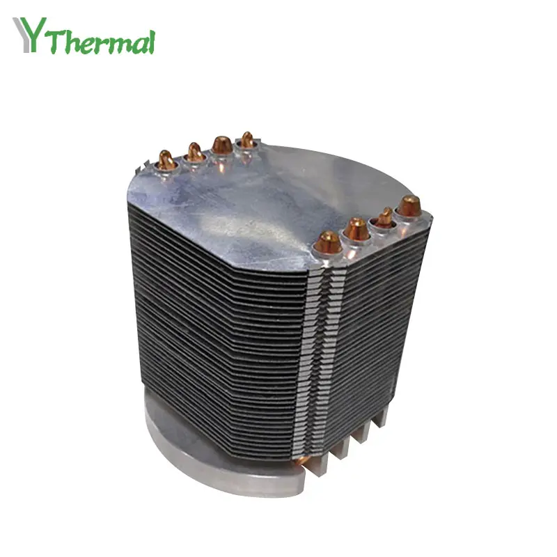 Dissipateur de chaleur en aluminium de caloduc du radiateur 4 d'aileron de tirette pour la lampe de photographie