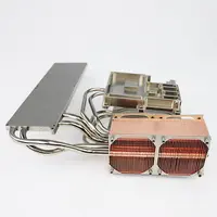 Zipper Fin Solderng Aluminum Copper Radiator Heat Sink With Heat Pipes
