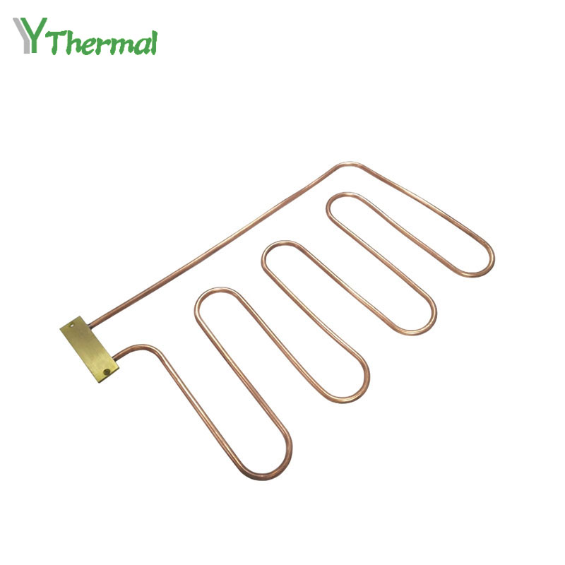 Copper Heat Pipe Cold Plate Curved Bending Heat Pipes With Connector