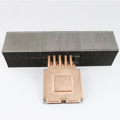 High power medical heat sink with heat pipes and soldering