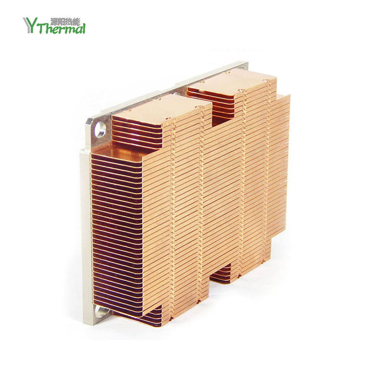 Aluminum Base Server Copper Fin Heat Sink