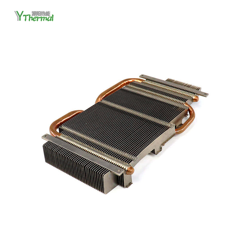 Aluminum Fins Heat Sink With Copper Heat Pipe For Thermoelectric Cooling