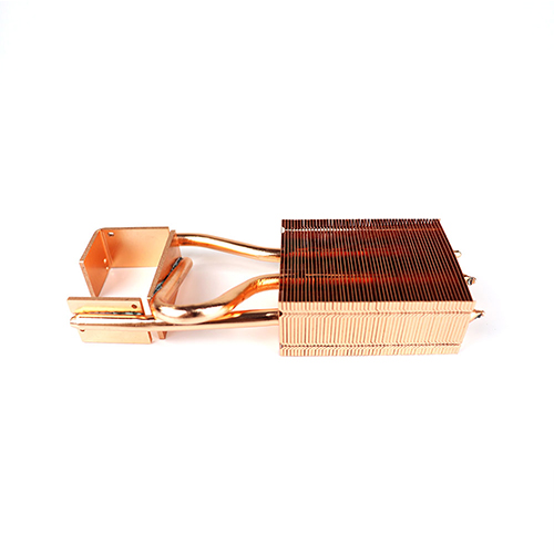 Copper zipper fin projector light heat sink copper heat pipe radiator