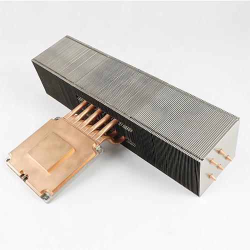 High power medical heat sink with heat pipes and soldering