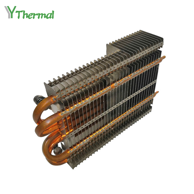 Ordinateur CPU de radiateur de chaleur d'aileron empilé par dissipateur thermique actif d'aileron de tirette en aluminium