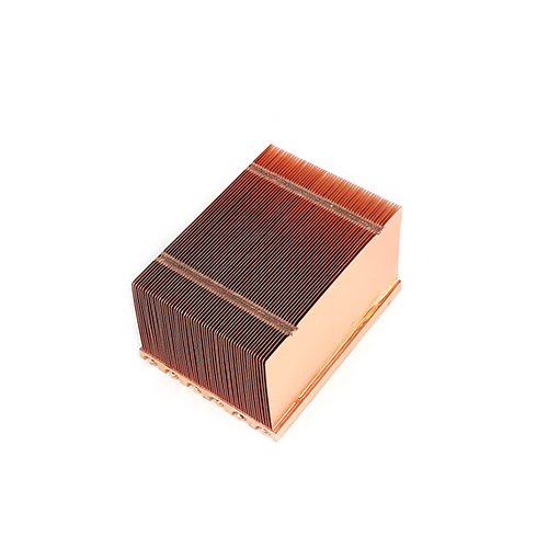 Servers copper heat pipe radiator buckle fin copper heat sink