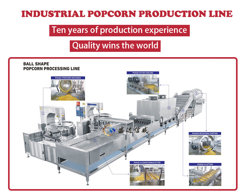 High Productivity Automatic Popcorn Production Line