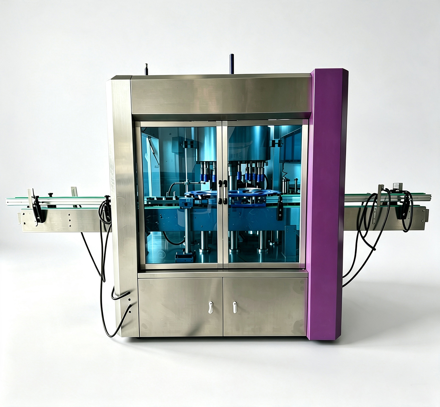 High speed hot melt adhesive round bottle labeling machine