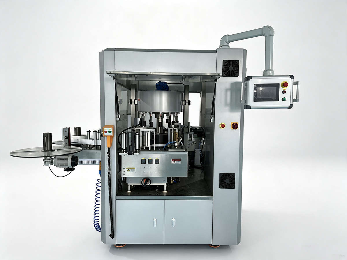 High speed hot melt adhesive round bottle labeling machine