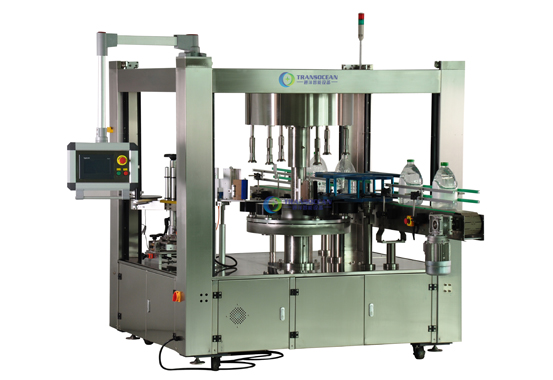 Rotary self-adhesive square bottle labeling machine with visual inspection