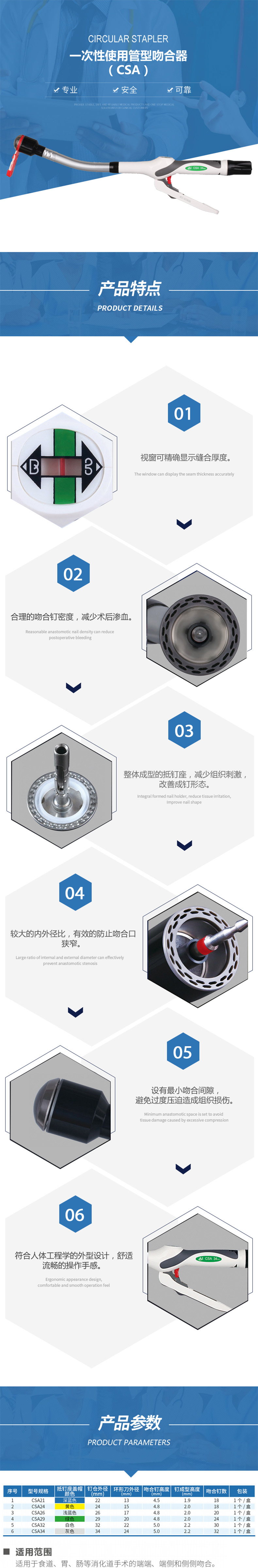 一次性使用管型吻合器CSA5