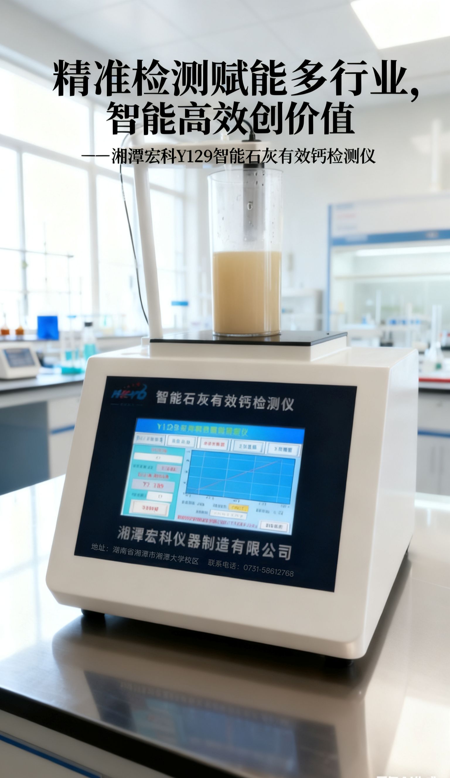 精准检测赋能多行业，智能高效创价值——湘潭宏科Y129智能石灰有效钙检测仪，全场景原料管控优选