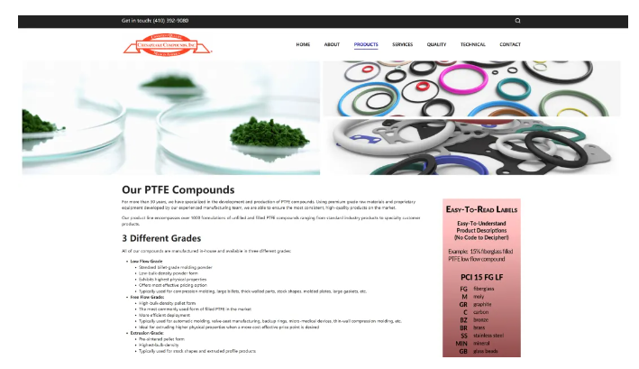 品牌介绍：PTFE Compounds, Inc.（美国）— 专门做填充PTFE成型粉/复合料（用于压模、大坯料、厚壁件等）