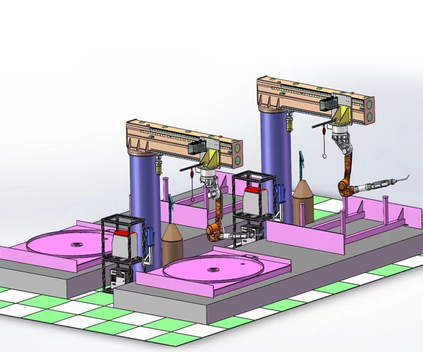 双龙门旋转双机焊接工作站