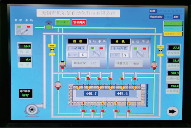 镀锌炉系统监控 Galvanizing furnace system monitoring