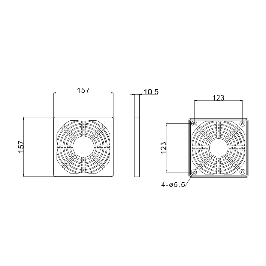 HD-150mm(方形Square Shape）